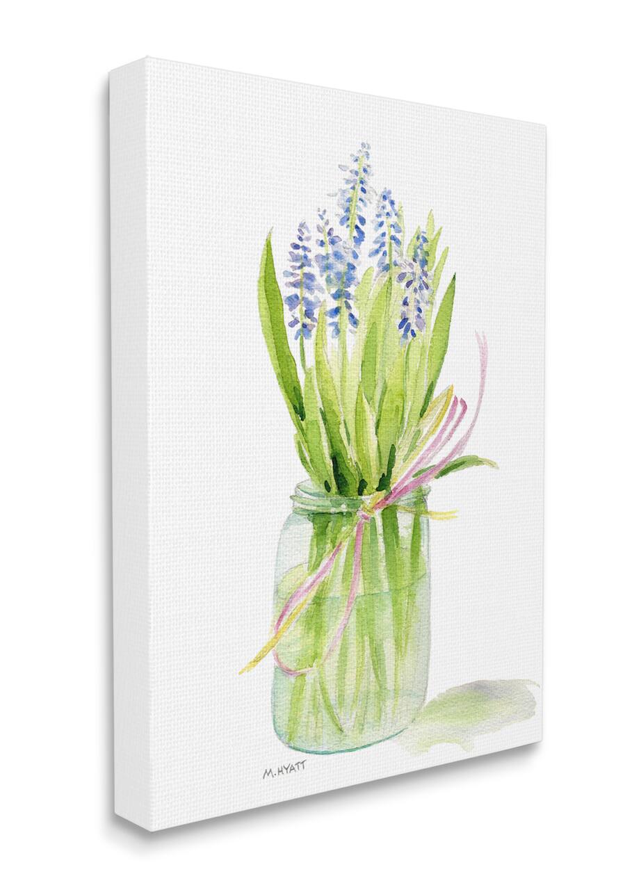 Stupell Industries Blue Hyacinth Flower Arrangement Canvas Wall Art